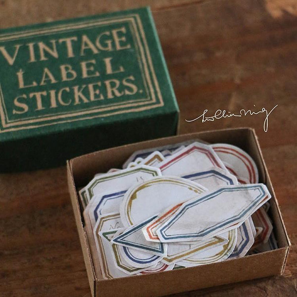 Vintage Label Sticker Box, New York