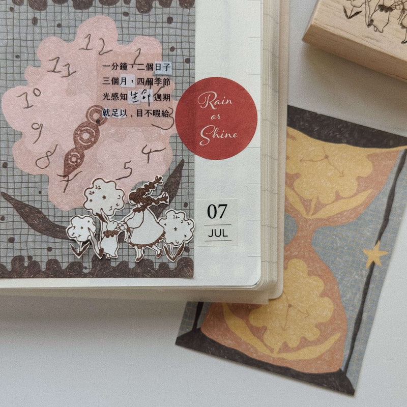 som x bighands Memo Pad: flower hourglass/flower clock