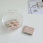 9pt. (4) Tiny Text Rubber Stamp