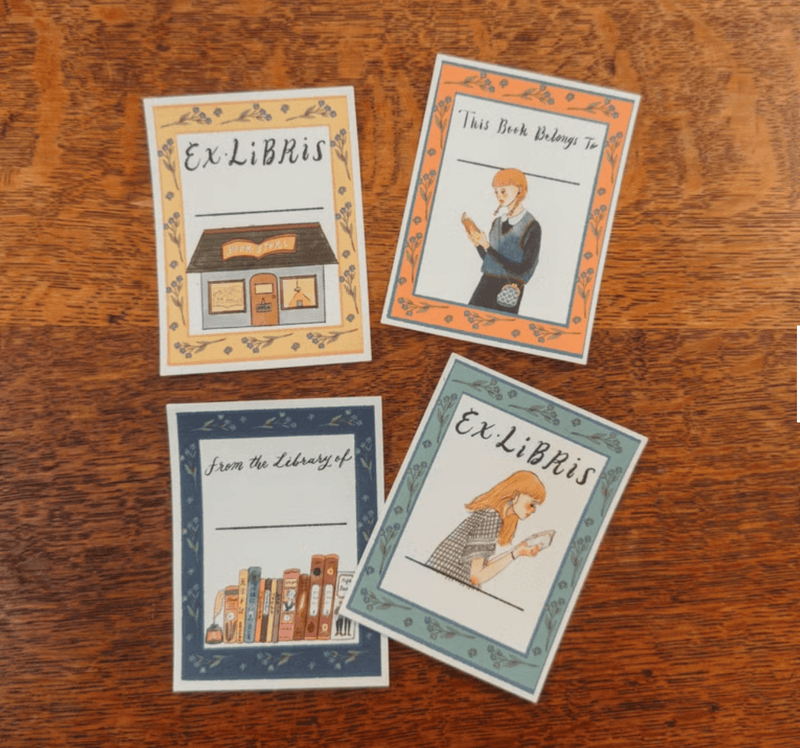 LDV Ex-Libris Sticker Set: Life in a bookstore (8pcs)