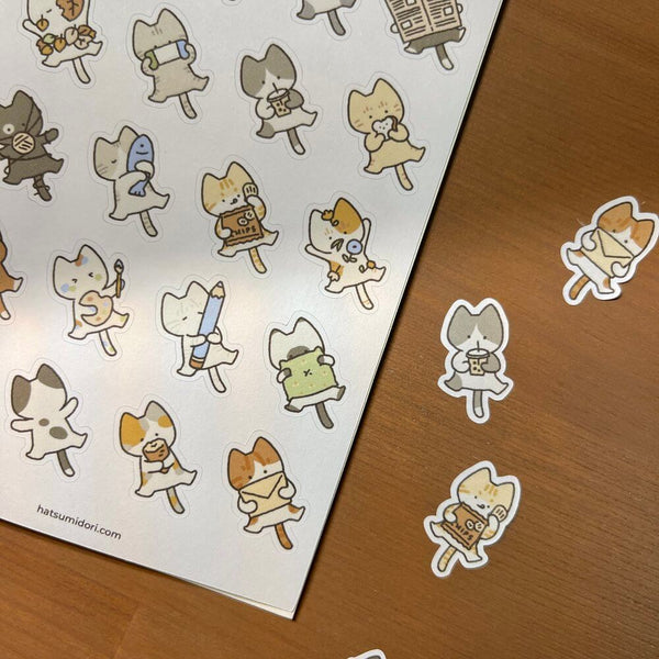 Hatsu Midori Sticker - Lazy Cats – Sumthings of Mine