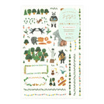 MD Yuru Log 2-Sheet Stickers - Forest Animal