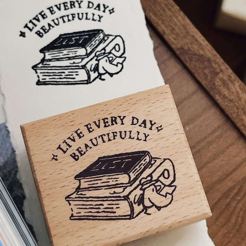 Yamadoro Rubber Stamp - Mr. Bird’s Life Principles (Live Everyday Beautifully)