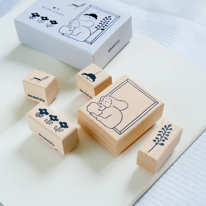 dodolulu Rubber Stamp Set: By the Window