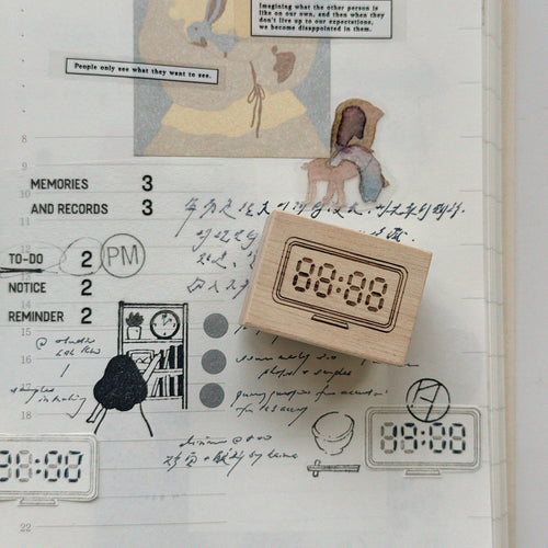 som x Jieyanow Atelier Rubber Stamp: Classical/Digital Clock
