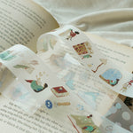 teayou Die-Cut PET Tape: The Enchanted Library