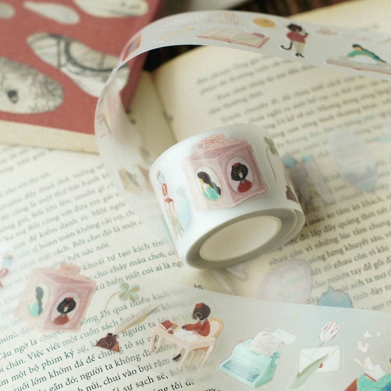 teayou Die-Cut PET Tape: The Enchanted Library