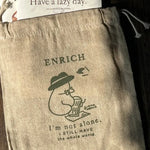 Yamadoro Drawstring Canvas Pouch - I'm not alone