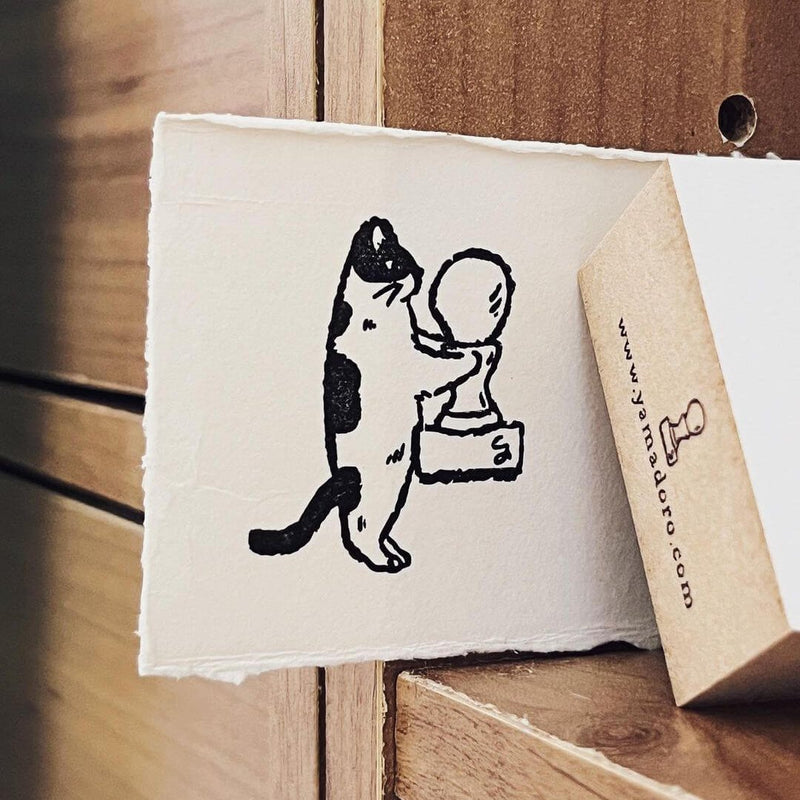 Yamadoro Rubber Stamp - Stamping Cat Maji