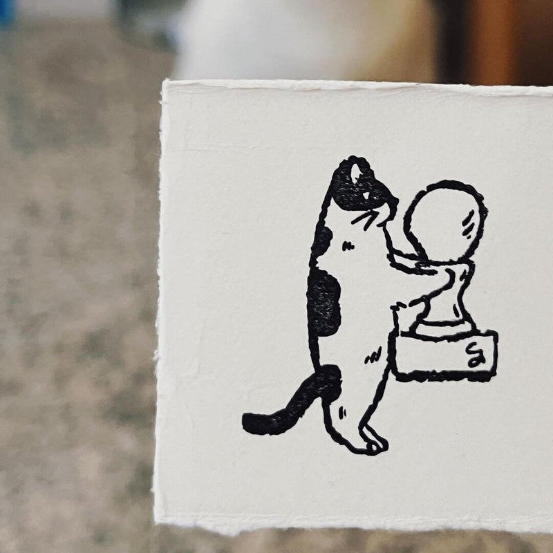 Yamadoro Rubber Stamp - Stamping Cat Maji