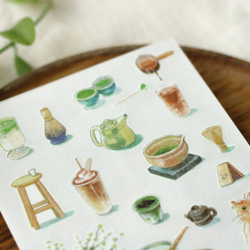 teayou Print-On Stickers - Matcha Garden