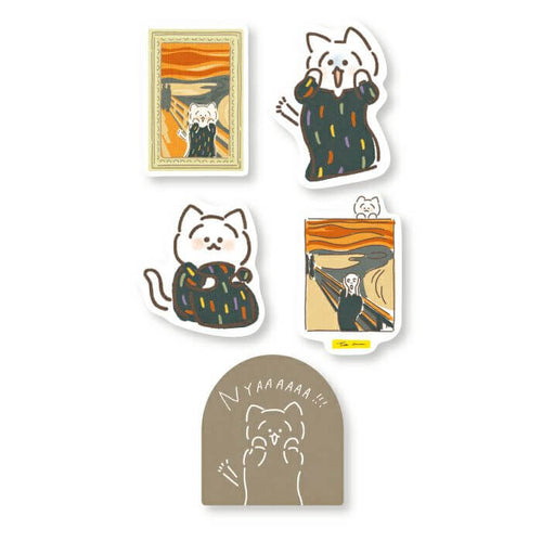 Furukawashiko Sticker Flakes - Museum Animals // The Scream