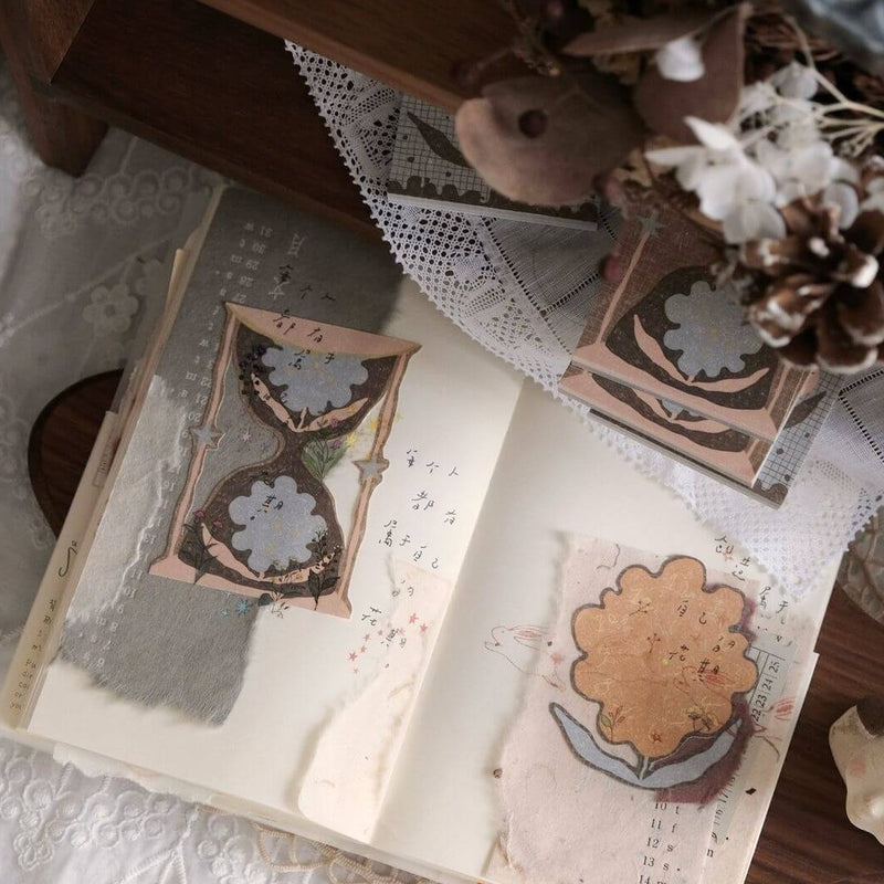 som x bighands Memo Pad: flower hourglass/flower clock