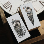 som x yamadoro Double-Sided Rubber Stamp: Time