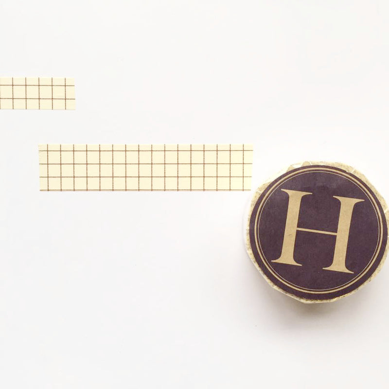 Classiky Grid Washi Tapes (18mm) - Nuk Brown