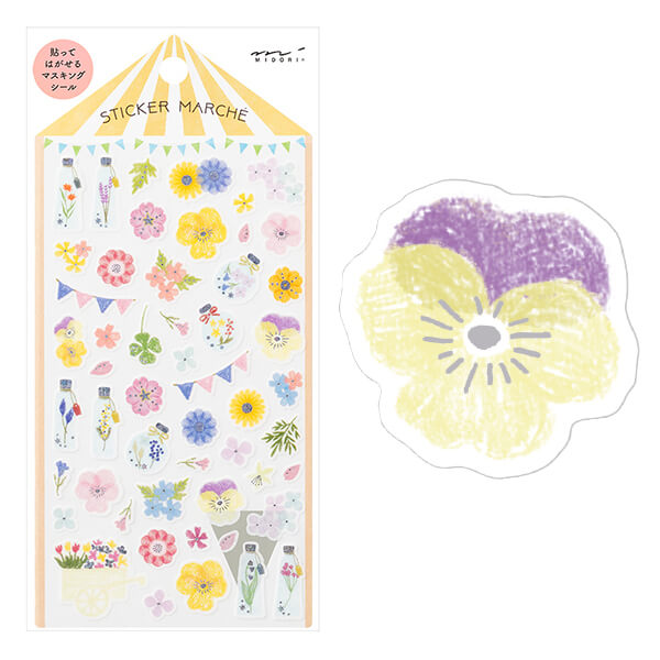 MD Washi Sticker Marché - Pressed Flower