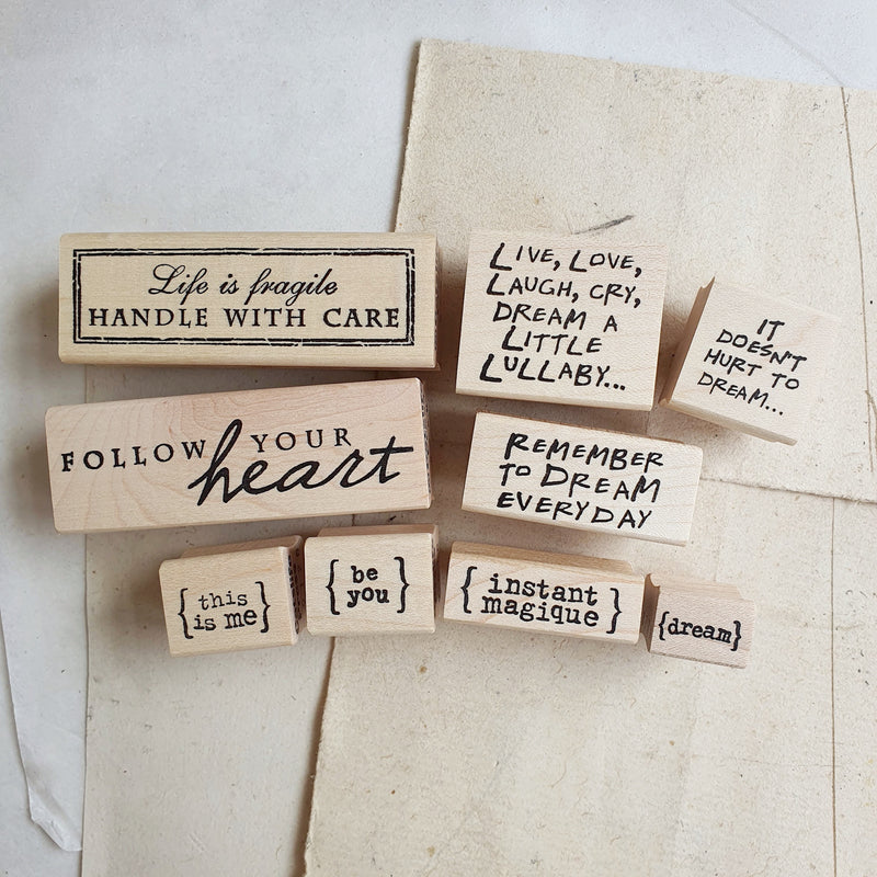 CatslifePress Rubber Stamp - dream/love yourself series – Sumthings of Mine