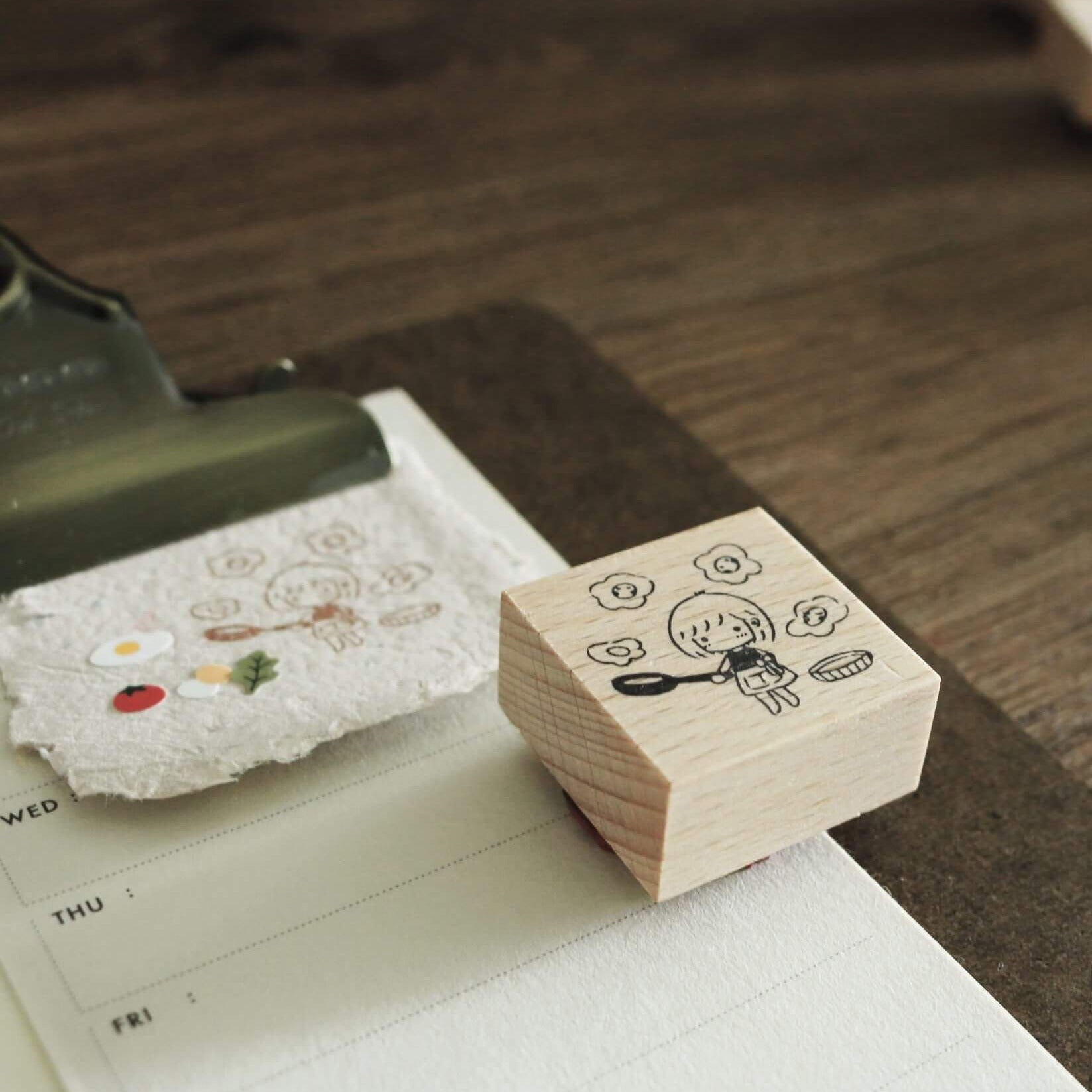 Ecru Forest rubber stamp - Mini stamps – petit zakkaya